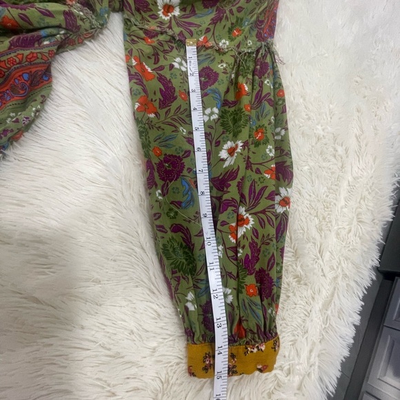 Easel Floral Dress with Mustard and Lavender - Picture 8 of 9